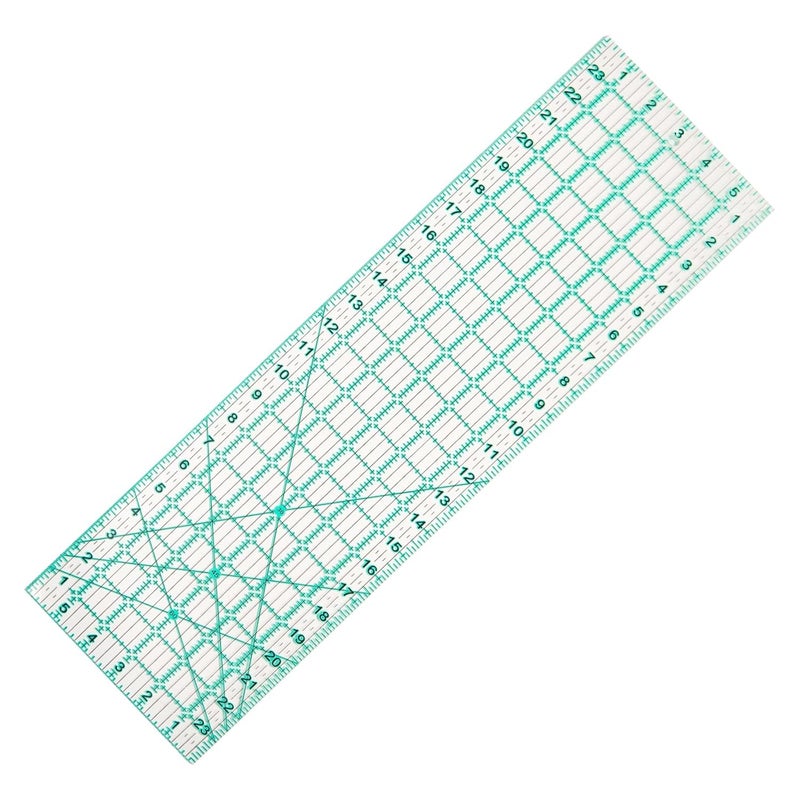 MANUFORE Quilting Ruler 6” x 24” Sewing Acrylic Ruler Anti-Slip Metric Ruler DIY Quilting Tools with Clear Printed Lines for Precise Cutting - Image 1